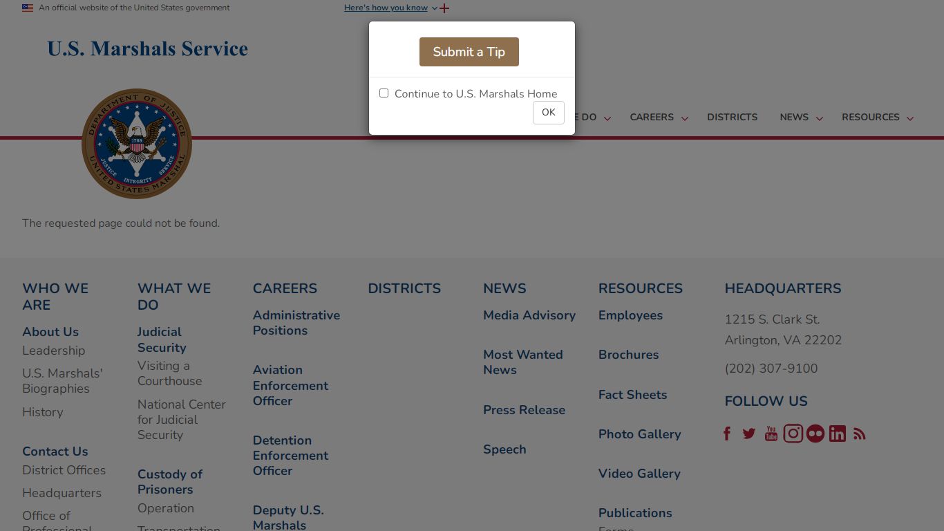 U.S. Marshals Home Page